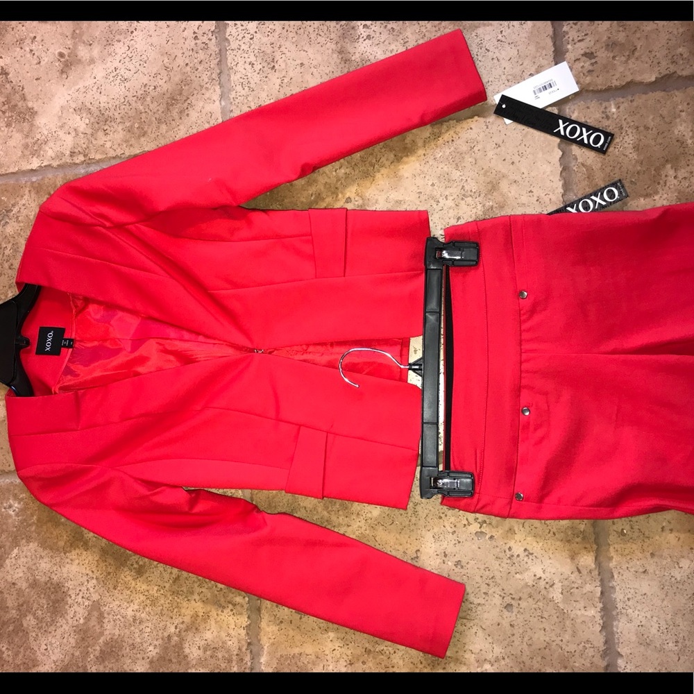 Xoxo Red Pants Set